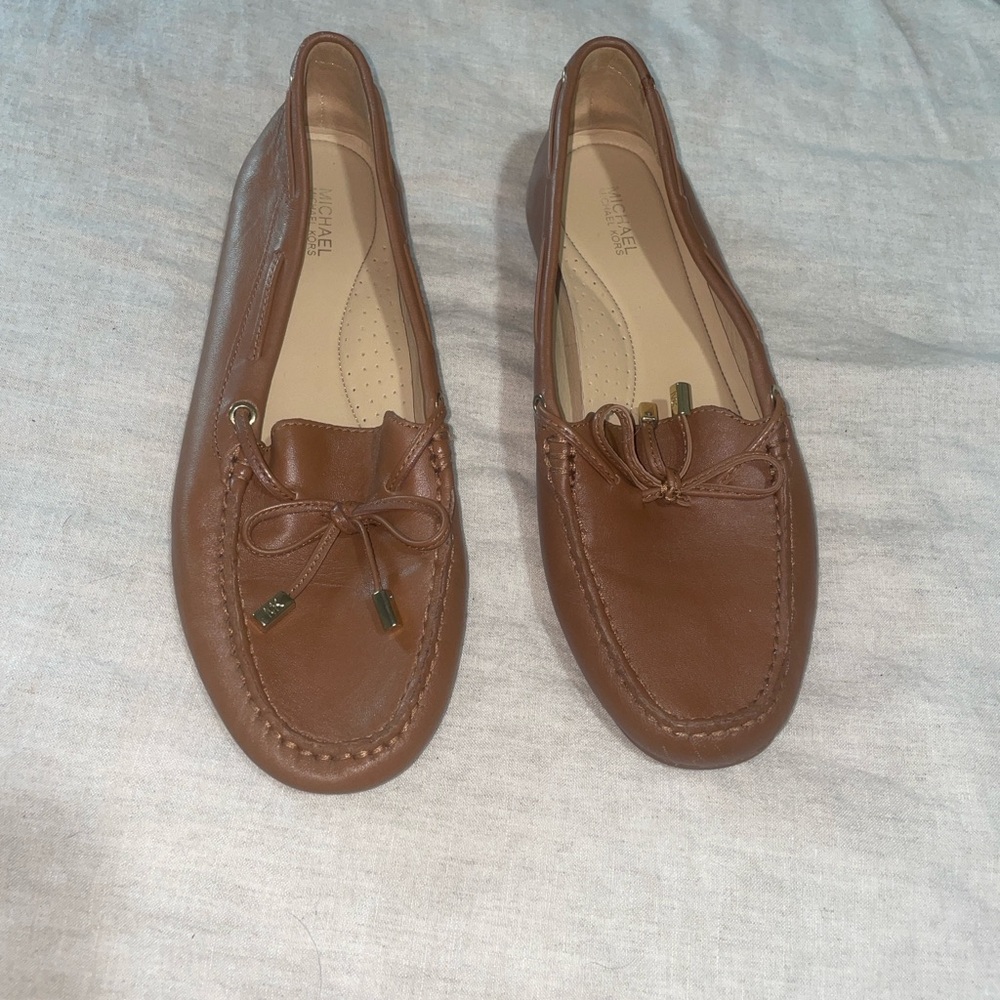 Michael Kors Tan Leather Loafers for Women